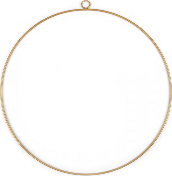 Kovový kruh na lapač snů / k dekorování Ø19,5 cm Varianta: zlatá mat, Balení: 1 ks