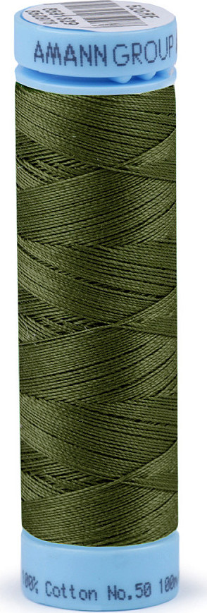 Bavlněné nitě 100 m Etiketní č.50 Triana Amann Varianta: 0660 Bronze Green, Balení: 5 ks