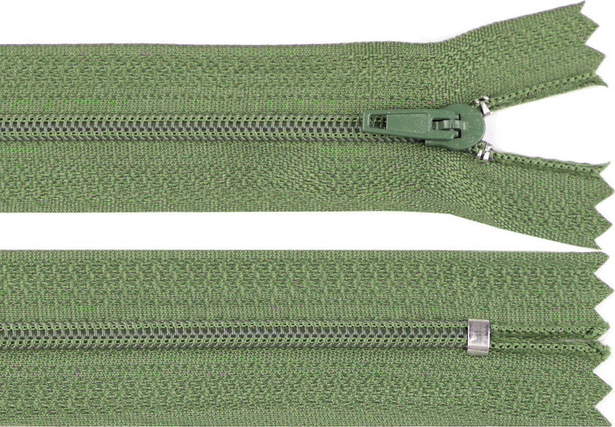 Spirálový zip šíře 3 mm délka 20 cm pinlock Varianta: 265 zelená lahvová, Balení: 1 ks