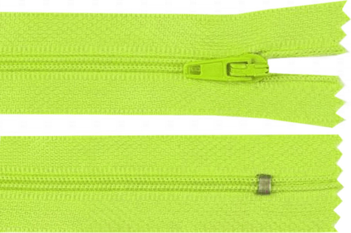 Spirálový zip šíře 3 mm délka 20 cm pinlock Varianta: 231 zelená elektrická, Balení: 1 ks