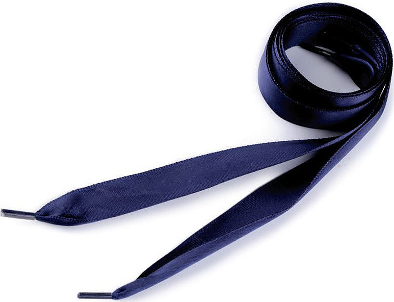 Saténové tkaničky do bot, tenisek a mikin délka 110 cm Varianta: 5 modrá tmavá, Balení: 2 ks