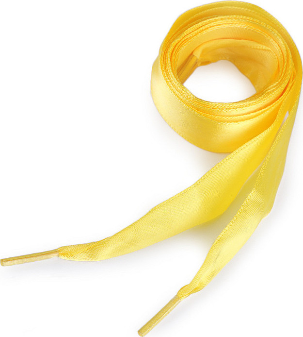 Saténové tkaničky do bot, tenisek a mikin délka 110 cm Varianta: 13 žlutá tmavá, Balení: 100 ks