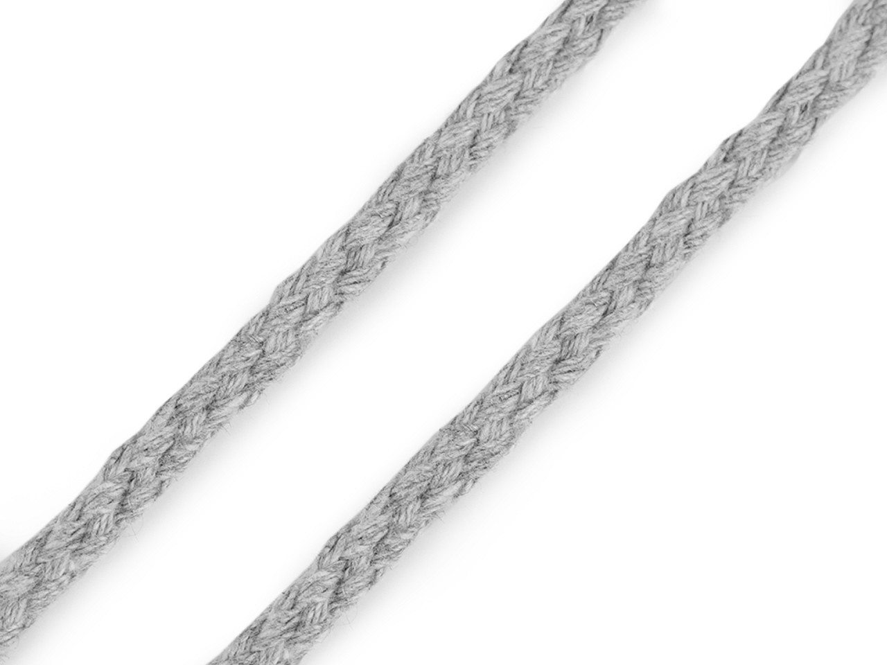 Oděvní šňůra / bavlněná příze / knot Ø5 mm splétaná Varianta: 3 režná, Balení: 45 m