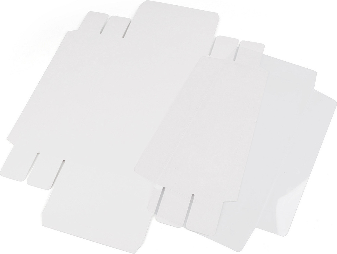 Papírová krabice s průhledným víkem Varianta: 1 bílá, Balení: 10 ks