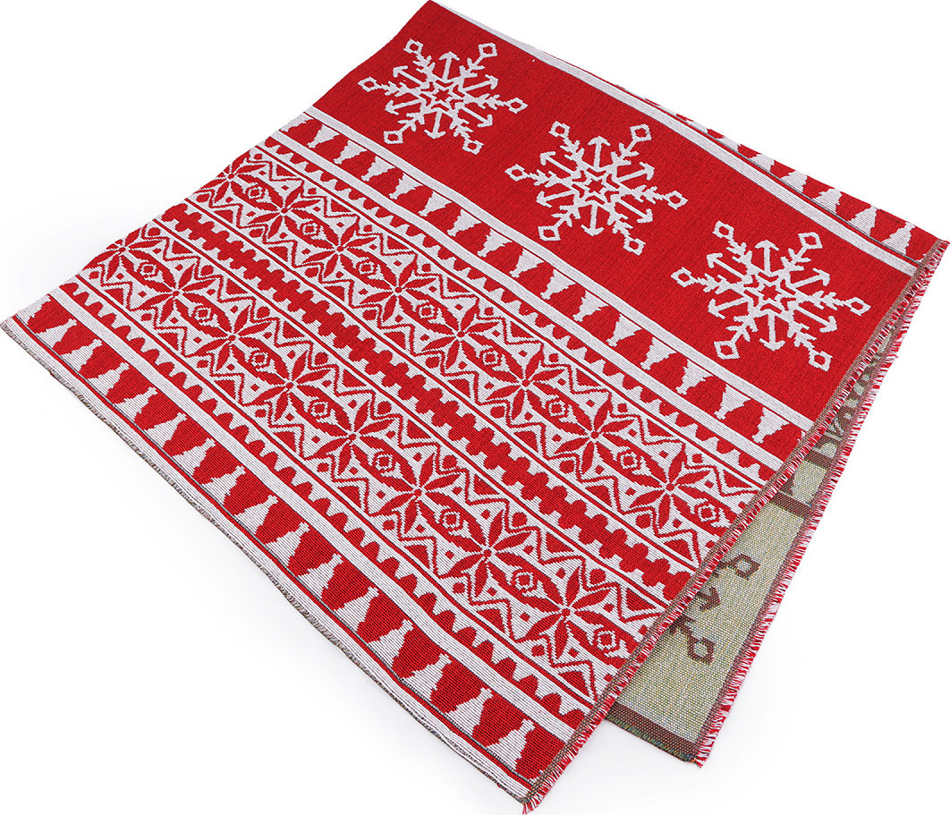 Panel na gobelínový polštář 50x50 cm vánoční Varianta: červená, Balení: 2 ks