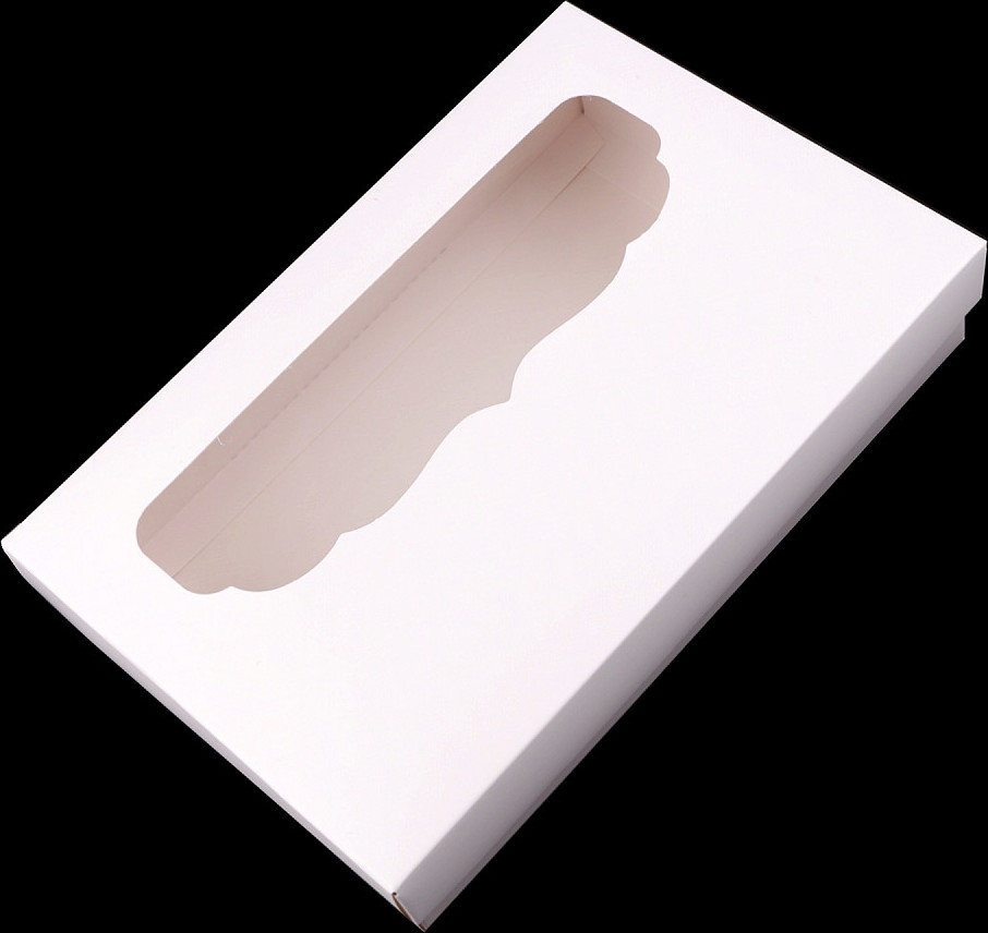 Papírová krabice s průhledem Varianta: 1 bílá, Balení: 10 ks