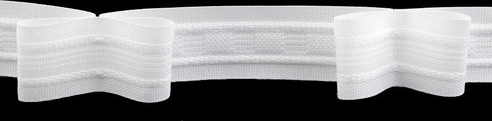 Záclonovka 2 skladová šíře 25 mm Varianta: bílá, Balení: 50 m