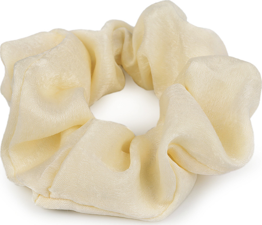 Gumička scrunchie do vlasů Varianta: 7 krémová světlá, Balení: 20 ks