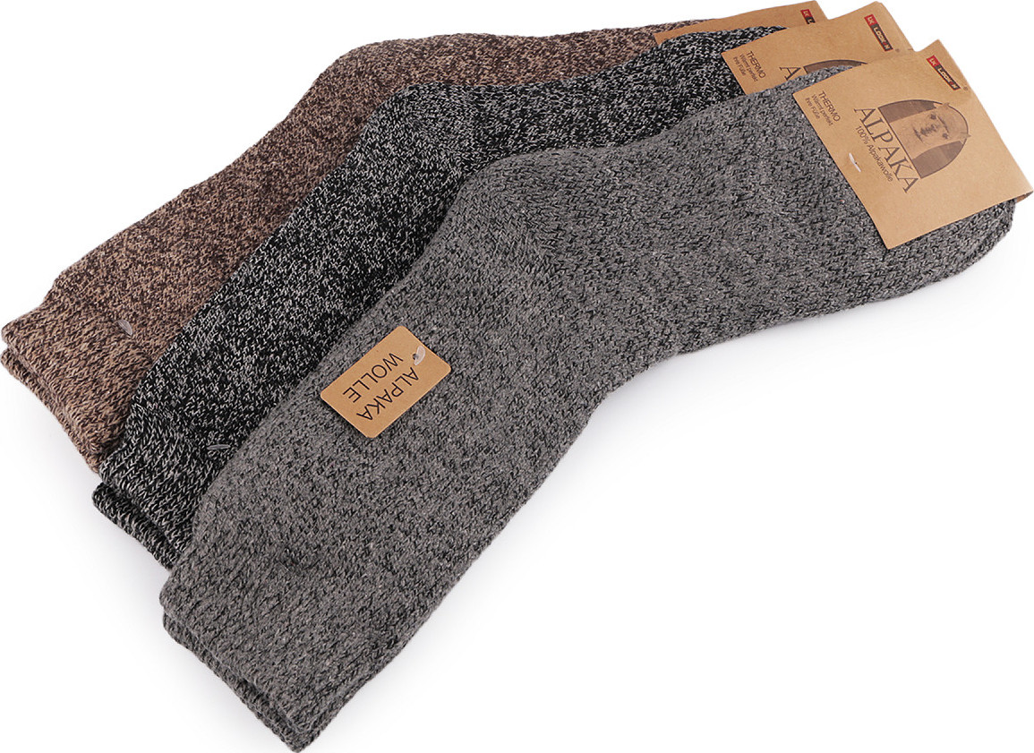 Pánské ponožky thermo Alpaka Varianta: 17 (vel. 39-43) mix, Balení: 3 pár