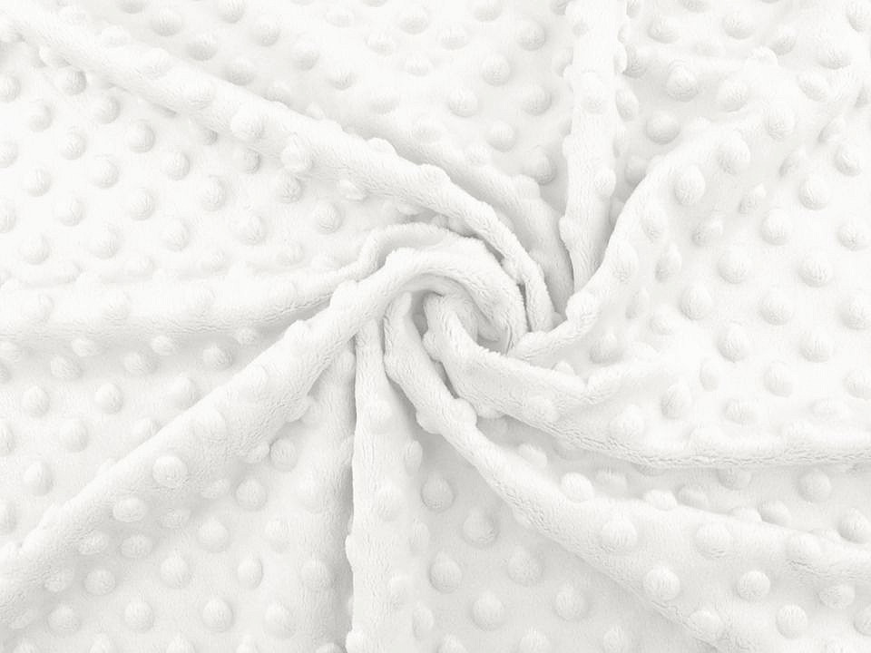 Minky s 3D puntíky SAN Varianta: 1 (12) Off White, Balení: 1 m