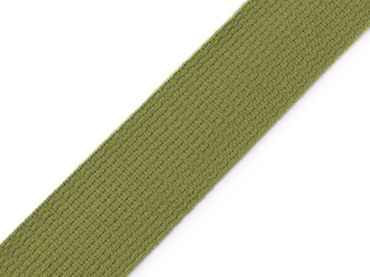Popruh BA+PES šíře 32 mm Varianta: 7 (875) zelená khaki stř., Balení: 1 m