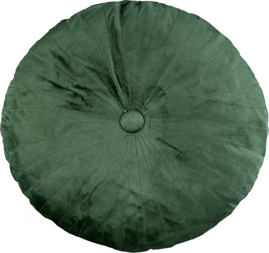 Kulatý sametový polštář Ø40 cm Varianta: 6 zelená tmavá, Balení: 2 ks