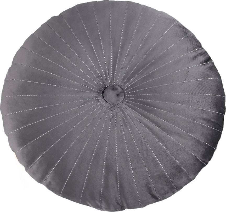 Kulatý sametový polštář Ø40 cm Varianta: 9 šedá, Balení: 2 ks