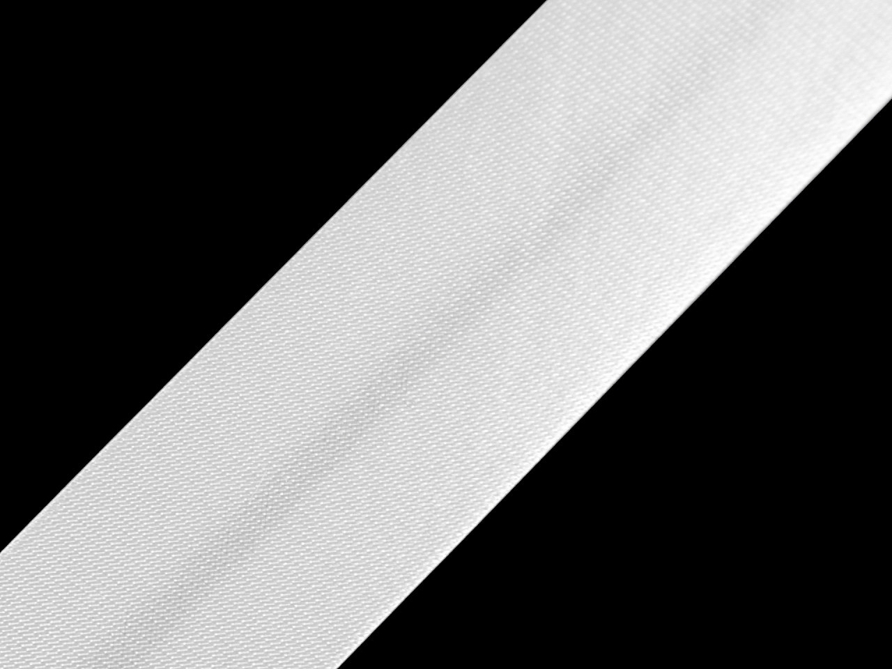 Šikmý proužek saténový šíře 30 mm zažehlený Varianta: 2 bílá, Balení: 20 m