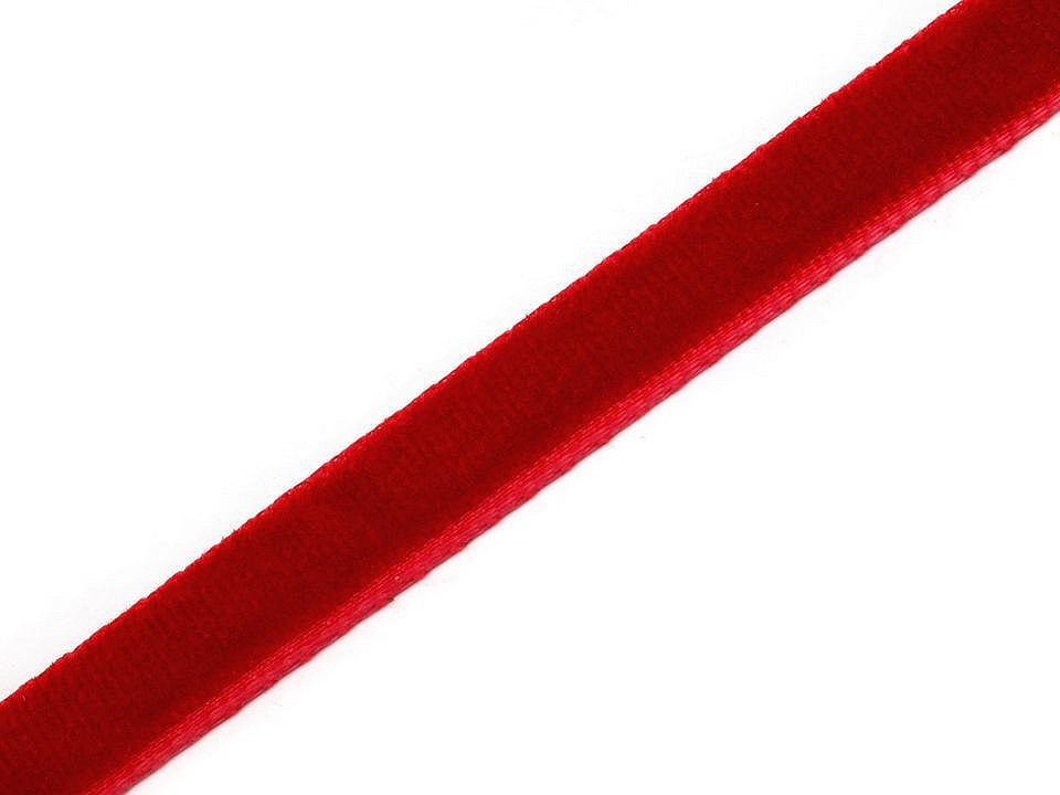 Sametová stuha šíře 6 mm Varianta: 3 červená, Balení: 10 m