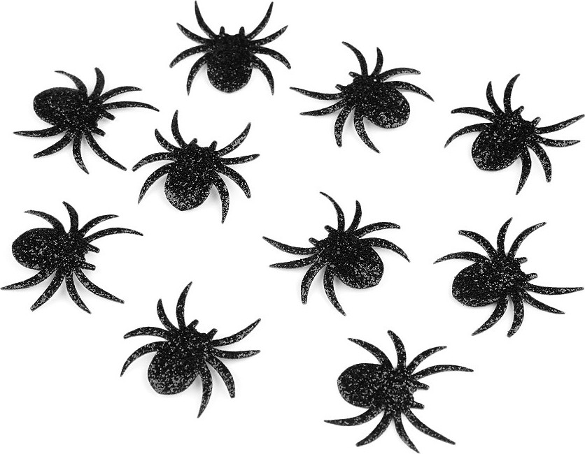 Nažehlovačka větší pavouk Varianta: černá, Balení: 10 ks