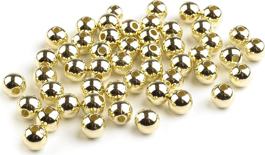 Plastové voskové korálky / perly Glance Metalic Ø6 mm Varianta: 1 zlatá sv., Balení: 500 g