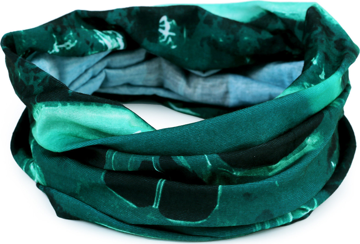 Multifunkční šátek pružný, bezešvý lebky Varianta: 1 modrá žlutá, Balení: 1 ks