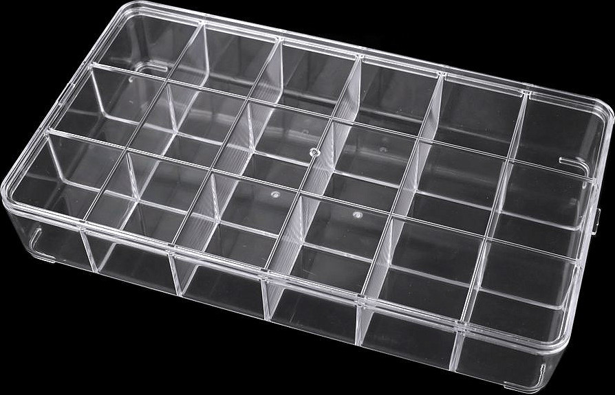 Plastový box / zásobník 16,5x29 cm Varianta: transparent, Balení: 1 ks