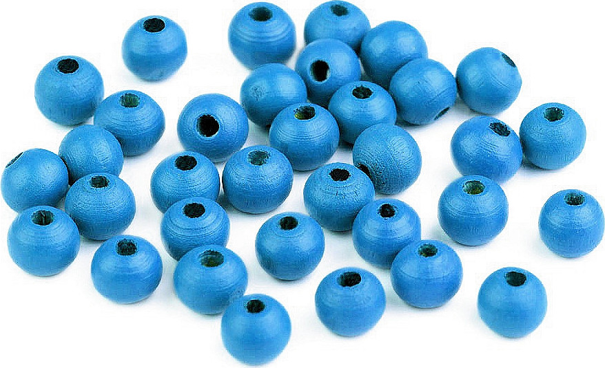 Dřevěné korálky Ø8 mm Varianta: 12 modrá azuro, Balení: 500 g