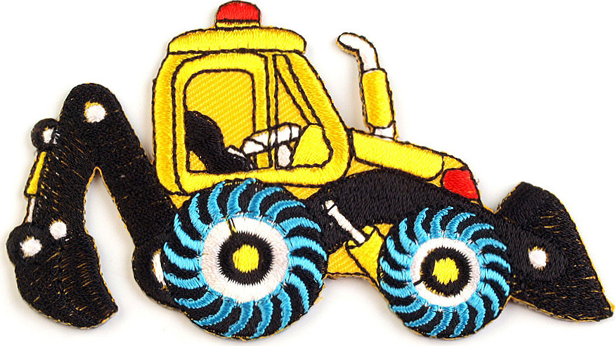 Nažehlovačka auto, traktor, loď Varianta: 28 žlutá světlá bagr, Balení: 1 ks