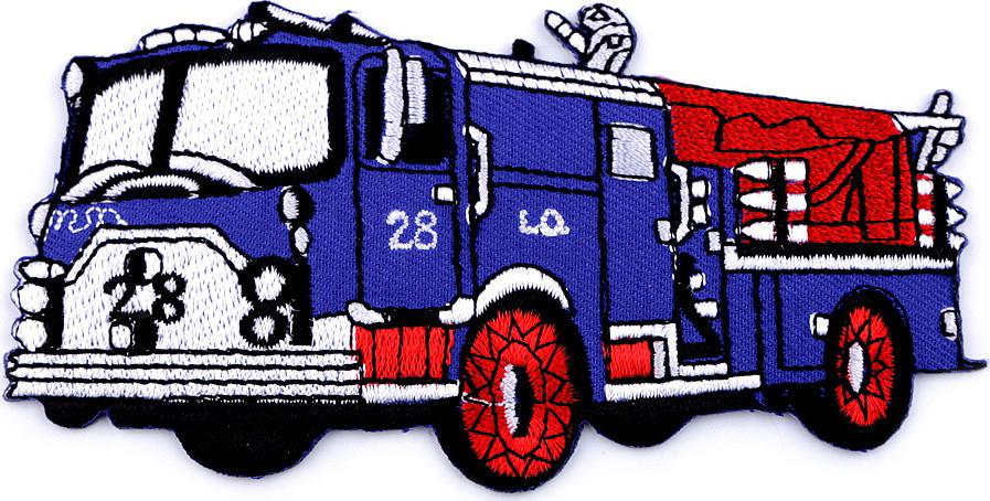 Nažehlovačka auto, traktor, loď Varianta: 43 modrá královská hasiči, Balení: 1 ks