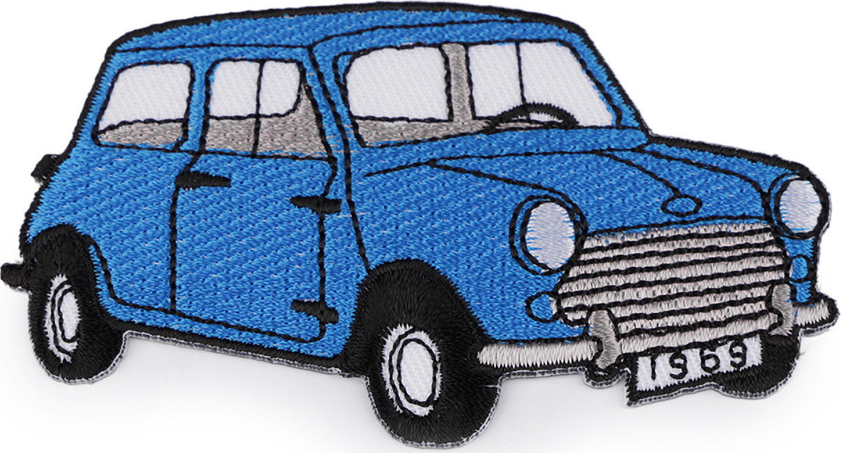 Nažehlovačka auto, traktor, loď Varianta: 10 modrá auto, Balení: 1 ks