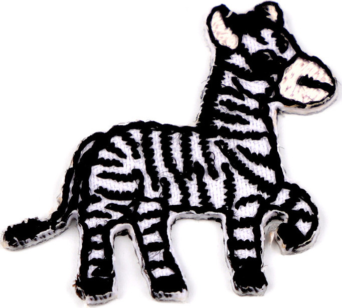 Nažehlovačka zvířata Varianta: 7 bílá zebra, Balení: 1 ks