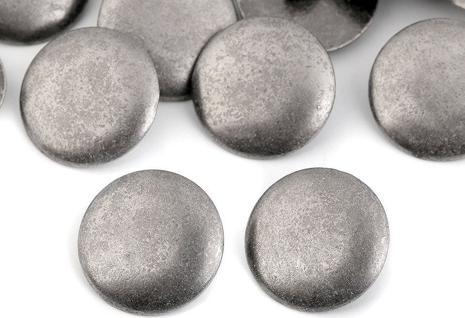 Kovový knoflík velikost 24", 28", 32" Varianta: 3 (32") nikl antik, Balení: 20 ks