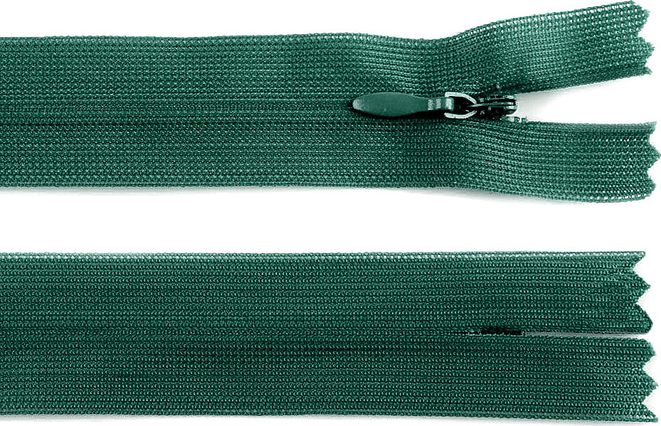 Spirálový zip skrytý No 3 délka 40 cm dederon Varianta: 272 zelená piniová, Balení: 1 ks