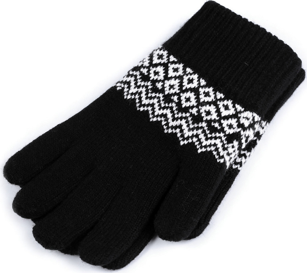 Dámské / dívčí pletené rukavice Varianta: 5 černá, Balení: 1 pár