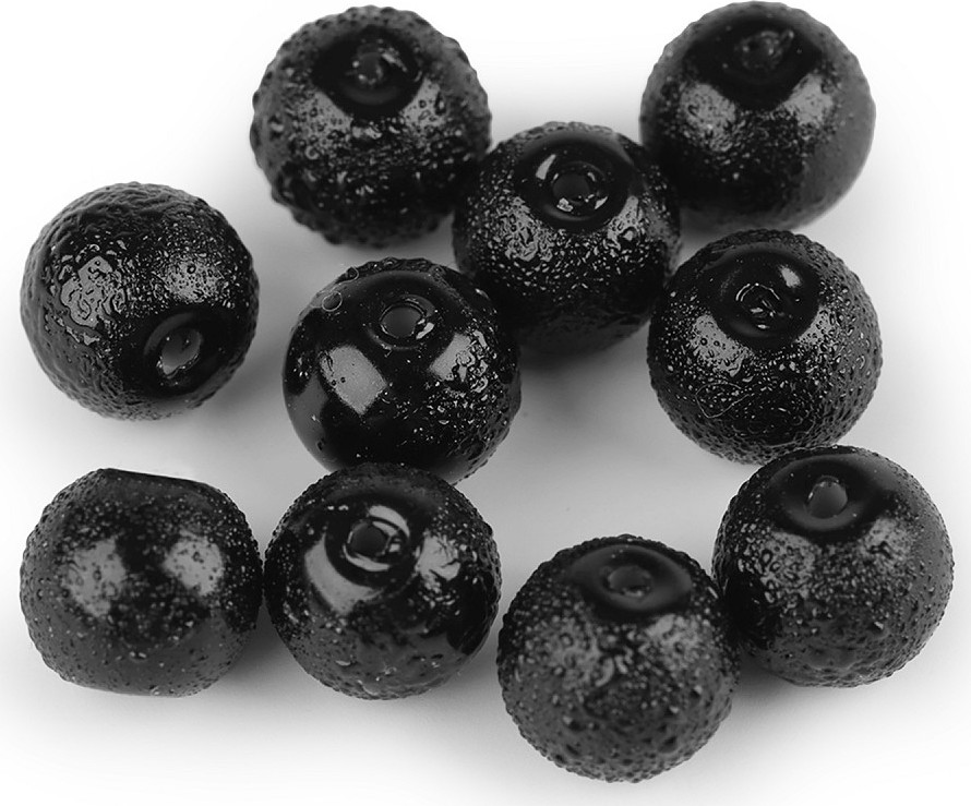 Skleněné voskové perly vroubkované Ø8 mm Varianta: 20 šedá hematit, Balení: 40 ks
