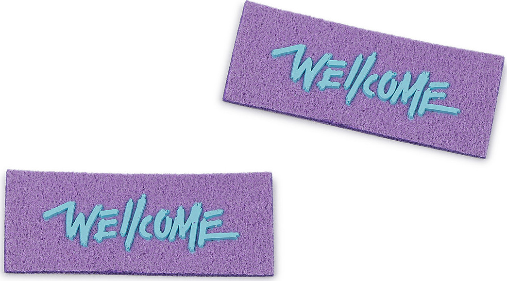 Nášivka / štítek softshell 3D potisk Varianta: 1 fialová lila, Balení: 10 ks