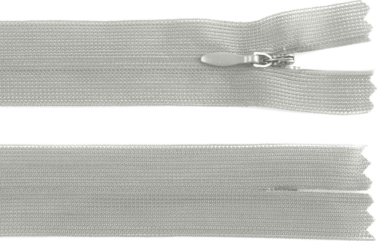 Spirálový zip skrytý No 3 délka 50 cm dederon Varianta: 316 šedá neutrální, Balení: 1 ks