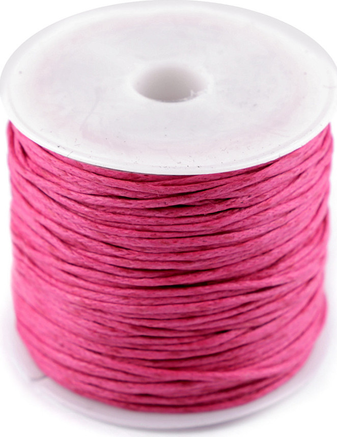 Šňůra bavlněná Ø0,8 mm voskovaná Varianta: 5 růžová malinová, Balení: 1 ks