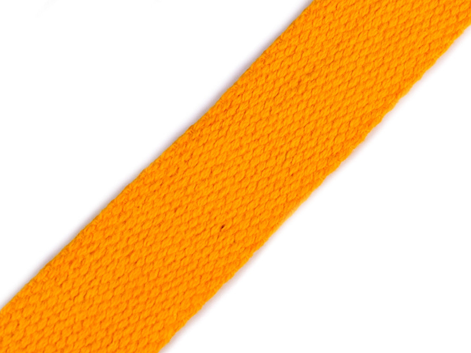 Bavlněný popruh šíře 25 mm Varianta: 8 oranžová střední, Balení: 25 m