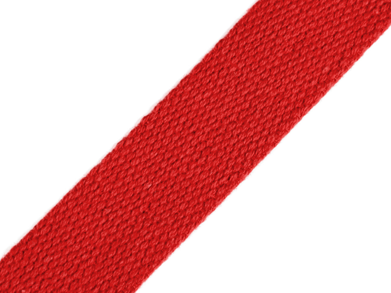 Bavlněný popruh šíře 25 mm Varianta: 19 červená, Balení: 5 m