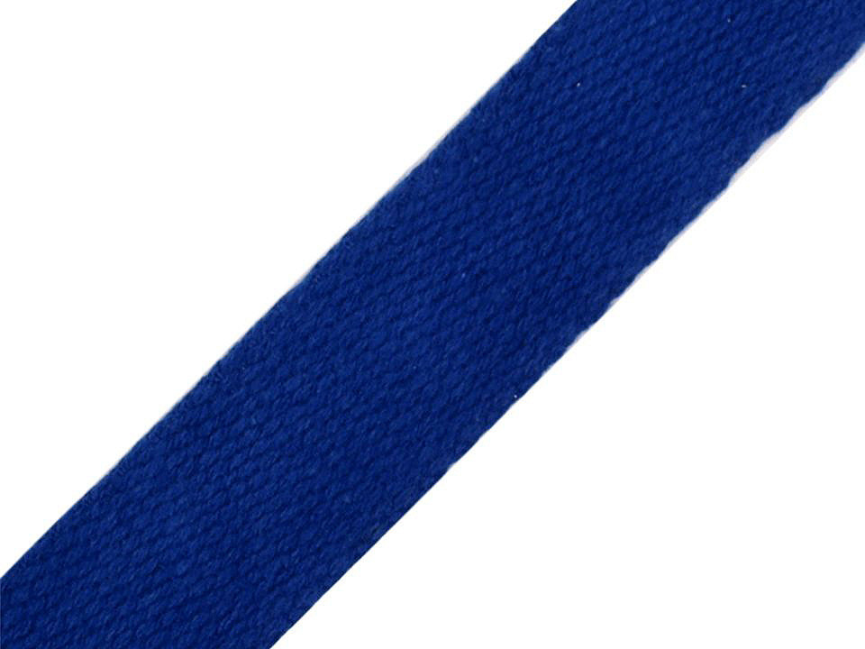 Bavlněný popruh šíře 25 mm Varianta: 5 modrá safírová, Balení: 25 m