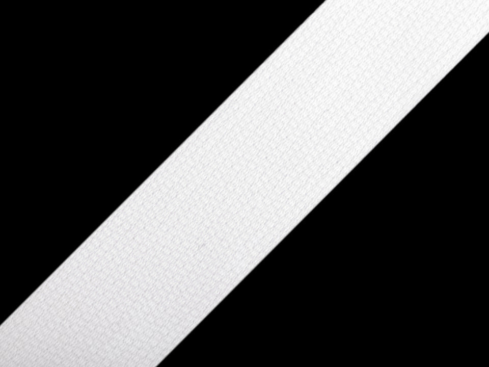 Bavlněný popruh šíře 25 mm Varianta: 9 bílá, Balení: 25 m