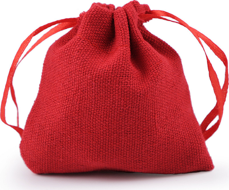 Dárkový pytlík 8x8 cm textilní Varianta: 5 červená, Balení: 1 ks