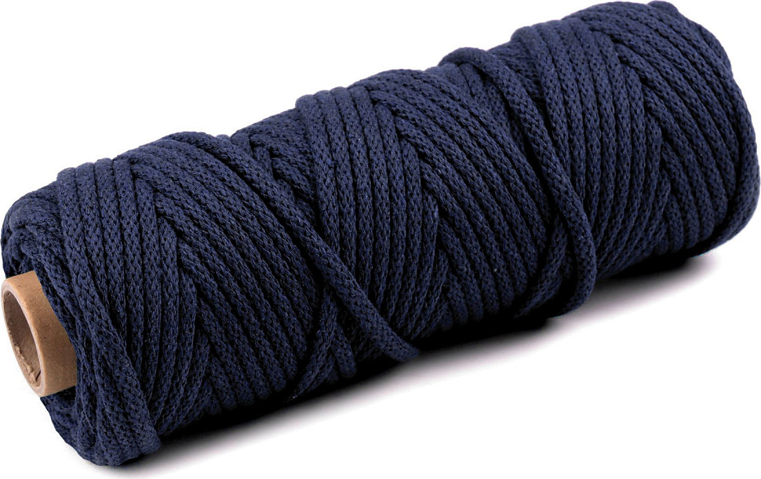 Šňůra / příze s duší Ø5 mm Varianta: 22 /047 modrá jeans, Balení: 50 m