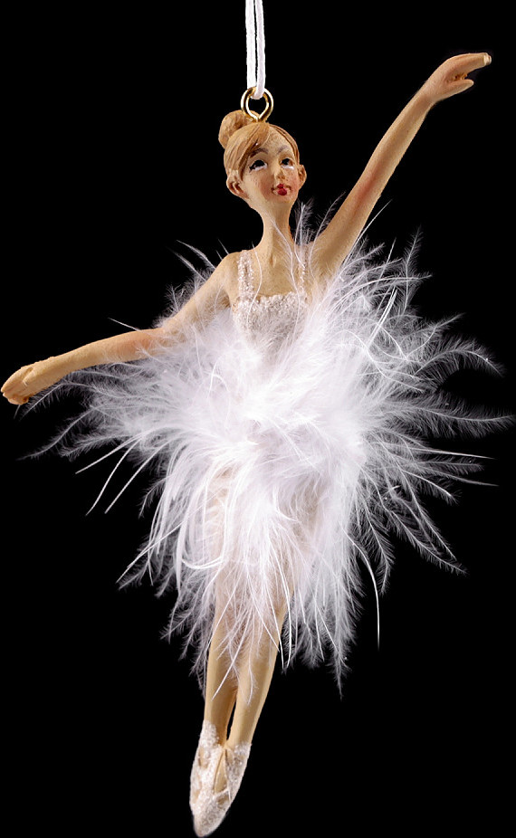 Dekorace baletka k zavěšení Varianta: 1 bílá, Balení: 1 ks
