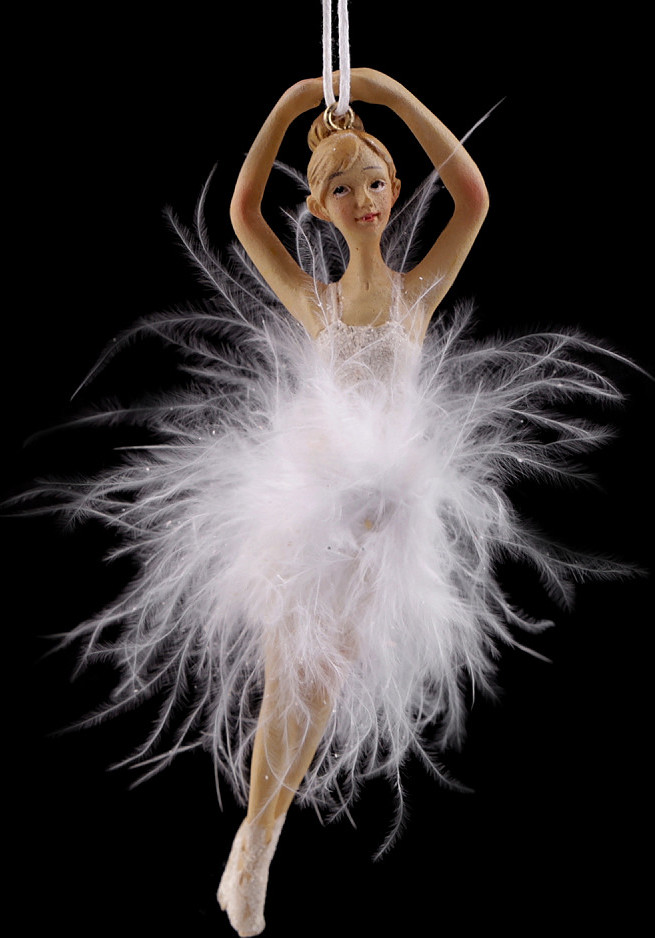 Dekorace baletka k zavěšení Varianta: 3 bílá, Balení: 1 ks