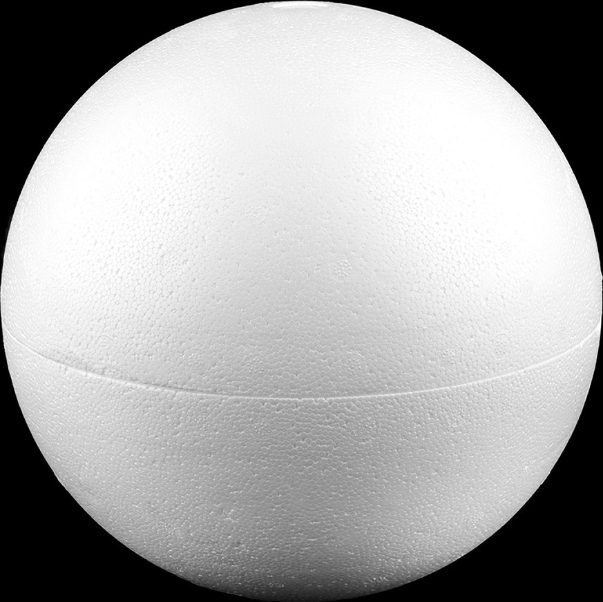 Polystyrenová koule dvoudílná dutá Ø25 cm Varianta: bílá, Balení: 1 ks