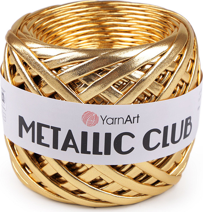 Pletací příze Metallic Club 180 g Varianta: 2 (8105) zlatá sv. lesk, Balení: 1 ks