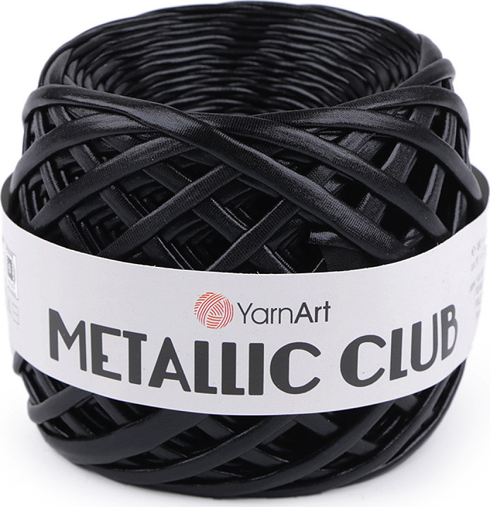 Pletací příze Metallic Club 180 g Varianta: 4 (8120) černá mat, Balení: 1 ks