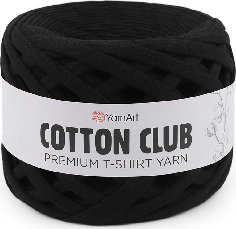 Pletací příze Cotton Club 310 g Varianta: 6 (7300) černá, Balení: 1 ks