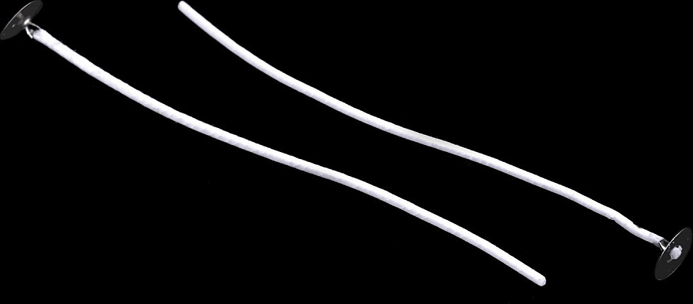 Knot na svíčky s plíškem 13,4 cm Varianta: bílá, Balení: 10 ks