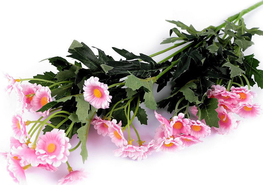 Umělá mini chryzantéma Varianta: 3 růžová, Balení: 1 ks