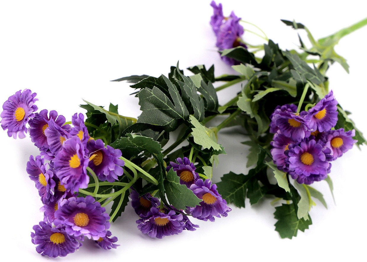 Umělá mini chryzantéma Varianta: 4 fialová, Balení: 1 ks